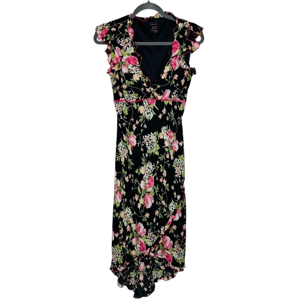 Vintage Speechless Women Y2K Babydoll Midi Dress 6 Lettuce Hem Fairy Asian